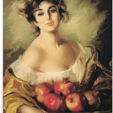 Схема вышивки «Mujer con granadas»