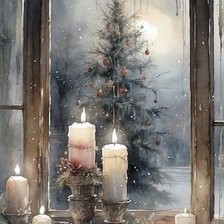 Схема вышивки «Рождество. Акварель»