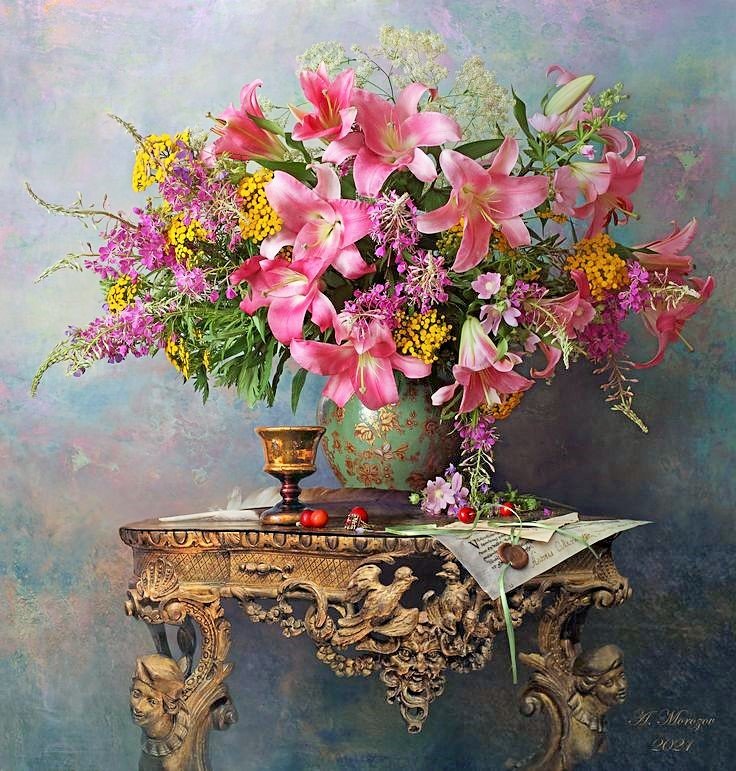 №2823876 - андрей морозов, лилии, натюрморт, букет - оригинал