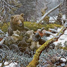 Схема вышивки «Под пологом русского леса. Вадим Горбатов»