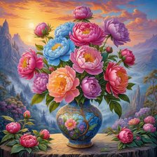 Схема вышивки «цветы»