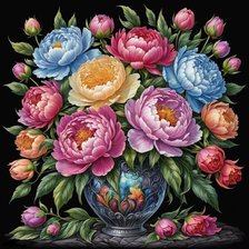 Схема вышивки «цветы»