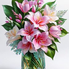 Схема вышивки «Цветы в вазе»