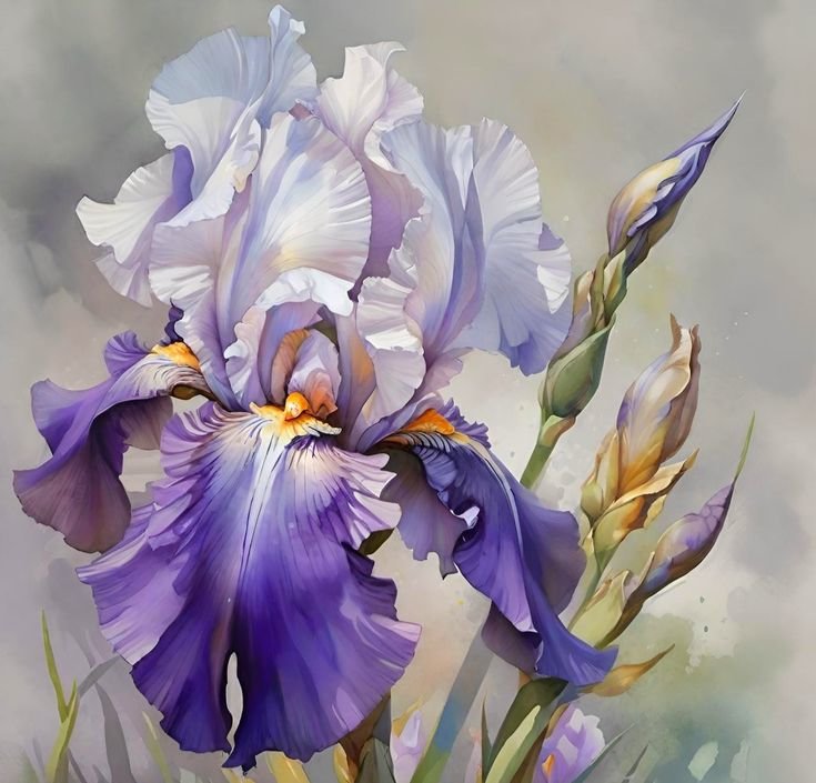 Цветок ириса - цветы, ирисы - оригинал
