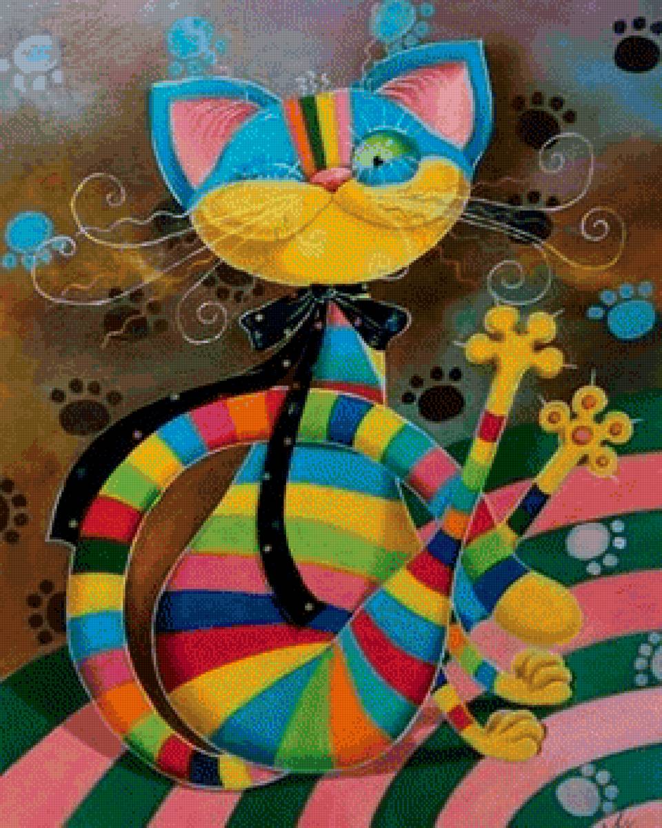 Радужный котейка - предпросмотр