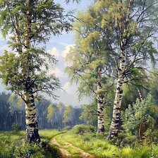 Схема вышивки «Русские берёзки»