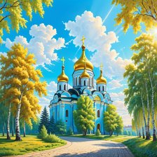 Схема вышивки «Церковь»