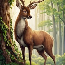 Схема вышивки «Олень»