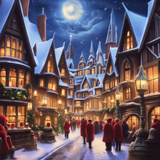 Схема вышивки «Зимний хогсмид»