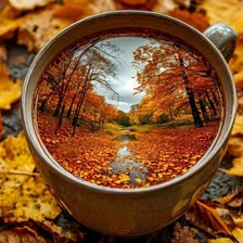 Схема вышивки «Осень в чашке»