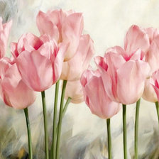 Схема вышивки «тюльпаны»