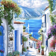 Схема вышивки «Phố Biển»