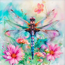 Схема вышивки «стрекоза»