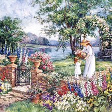 Схема вышивки «Mom & Daughter»