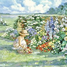 Схема вышивки «Bé Gái»