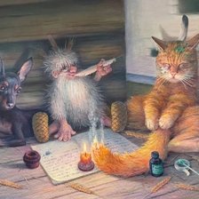 Схема вышивки «ДОМОВОЙ И ВСЕ-ВСЕ-ВСЕ»