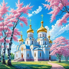 Схема вышивки «Храм»