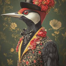 Схема вышивки «Mr Woodpecker»