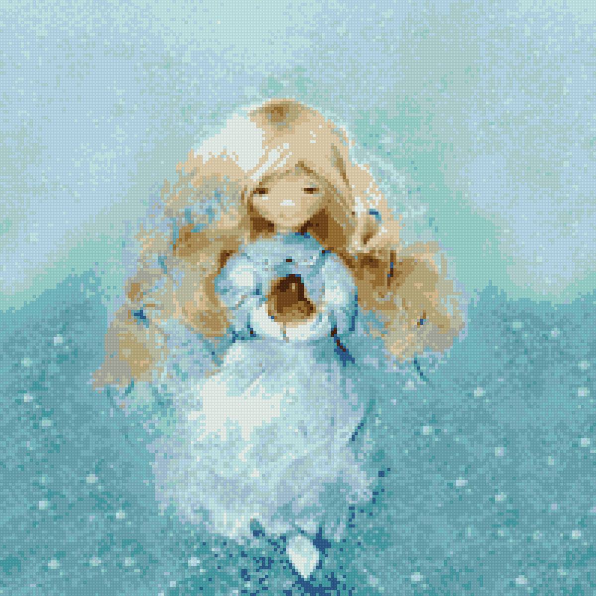 Екатерина бабок - зима девочка снегирь - предпросмотр