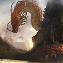 Схема вышивки «дракон»