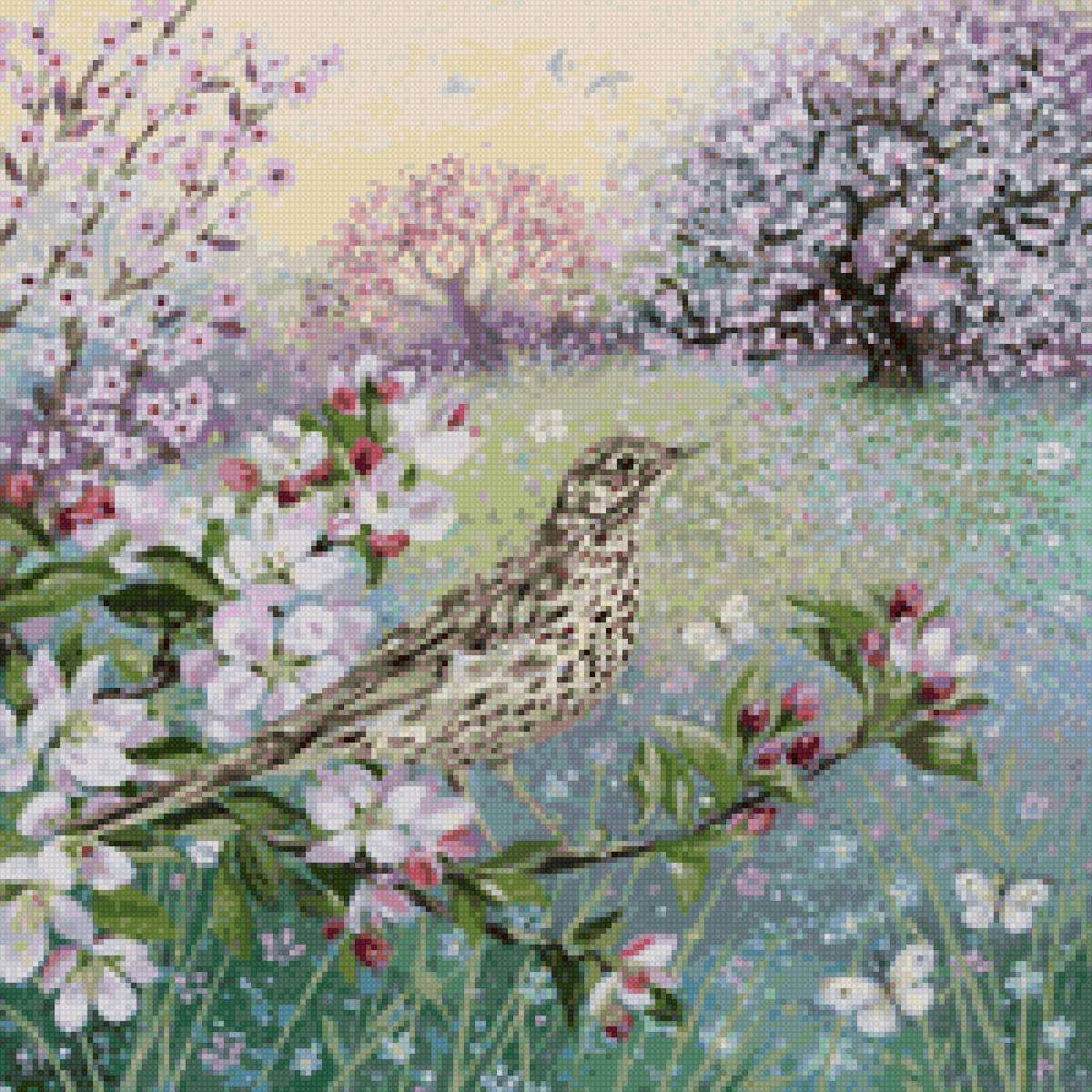 Люси гроссмит - лето весна сад природа птицы - предпросмотр