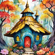 Схема вышивки «сказочный домик»