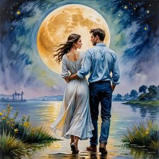 Схема вышивки «A la luz de la luna»