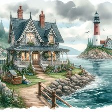 Схема вышивки «Море»