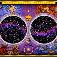 Схема вышивки «Карта звездного неба»