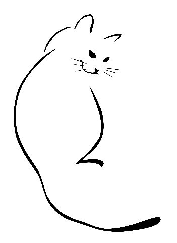 кошечка 2 - монохром - оригинал