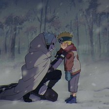 Схема вышивки «Наруто и Какаши»