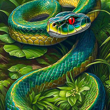 Схема вышивки «Змея»