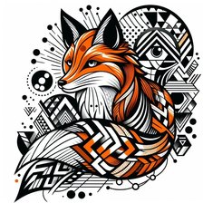 Схема вышивки «лиса»