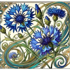 Схема вышивки «васильки»