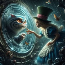 Схема вышивки «Алиса и чешир»