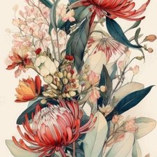 Схема вышивки «Нежные цветы»