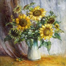 Схема вышивки «ПОДСОЛНУХИ РИММА ВЬЮГОВА»