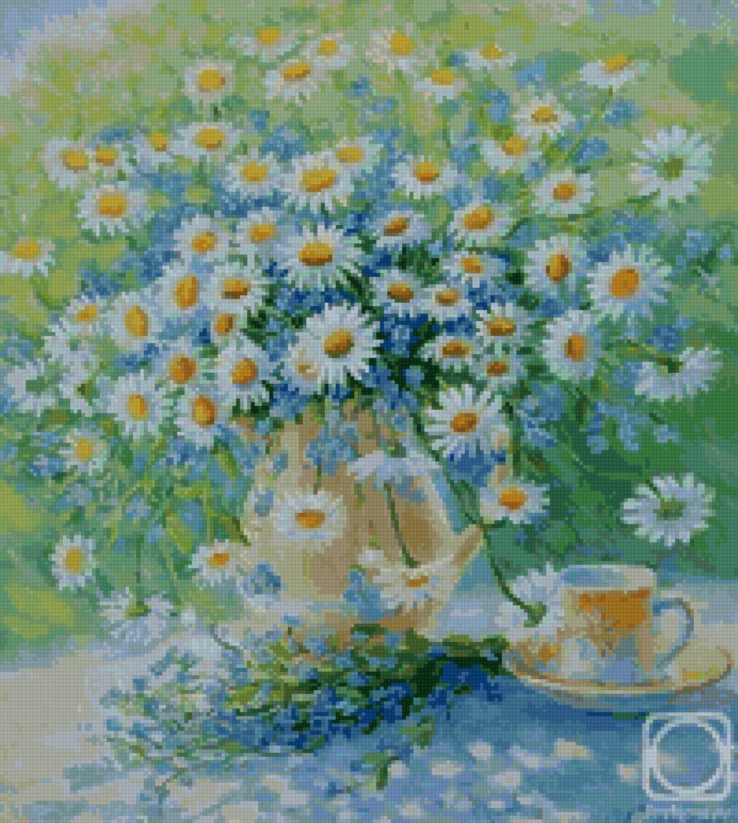 Жанна сидоренко - цветы ромашки букет - предпросмотр