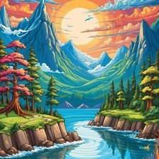 Схема вышивки «Природа»