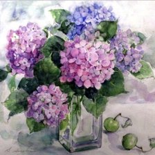 Оригинал схемы вышивки «Гортензия» (№2830902)