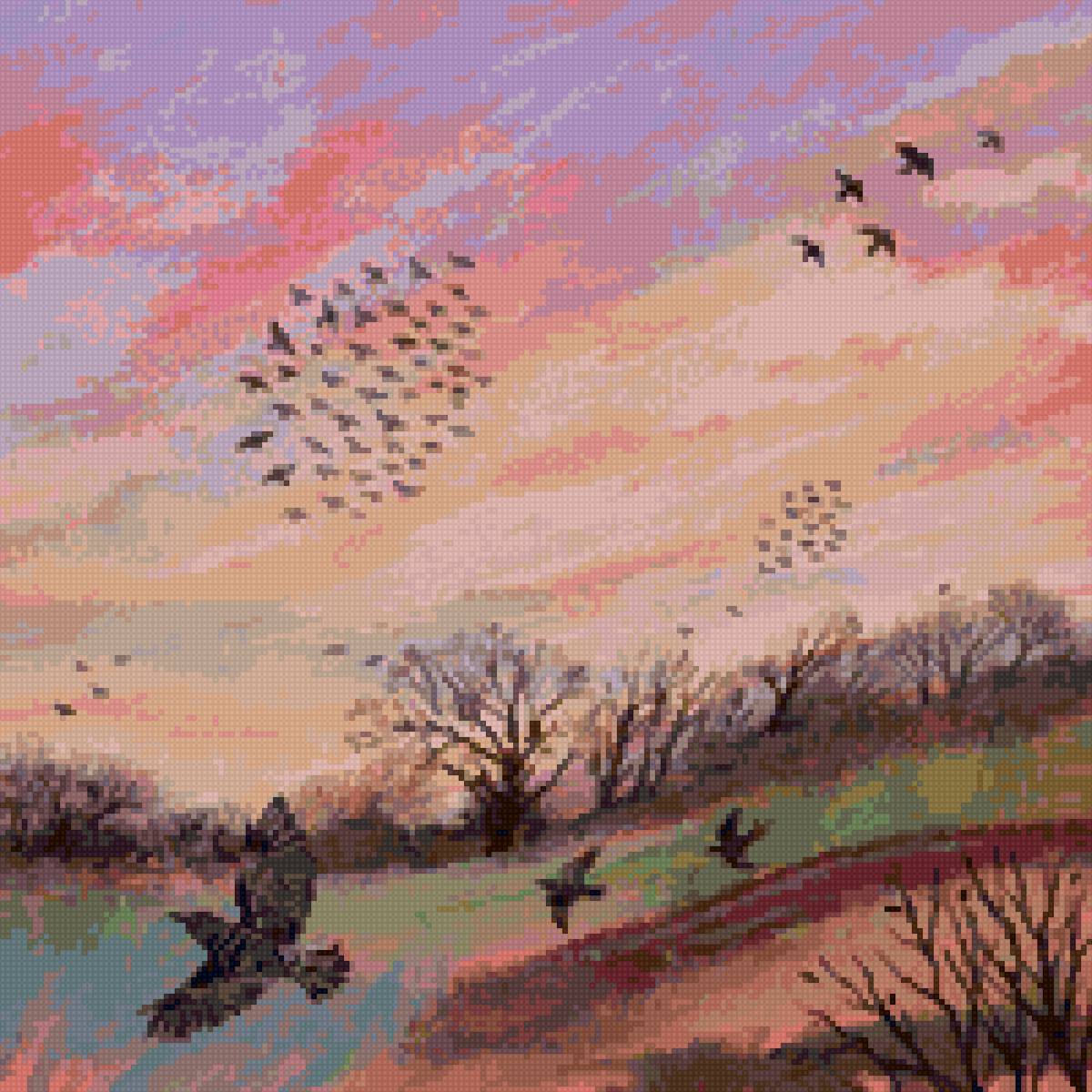 Люси гроссмит - осень птицы - предпросмотр