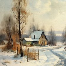 Схема вышивки «Зима»