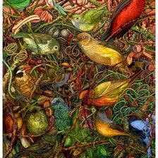 Схема вышивки «Птицы»