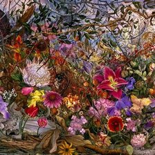 Схема вышивки «Растения лес»