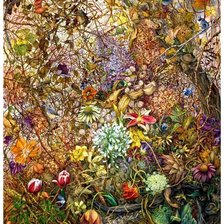 Схема вышивки «Лес растения»