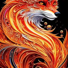 Схема вышивки «Рыжая бестия - 🔥»