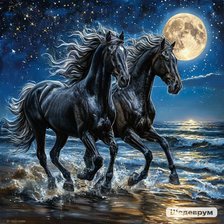 Схема вышивки «Свободные  как  ветер»