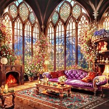 Схема вышивки «Love This House»