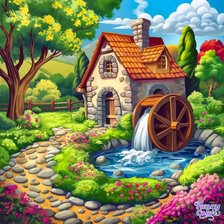 Схема вышивки «Мельница»