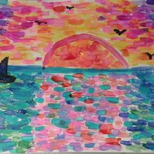 Схема вышивки «Море»